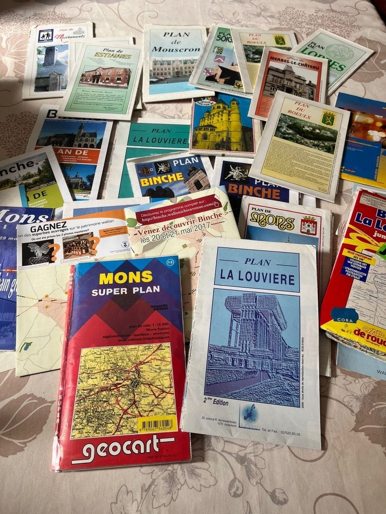 Collection de plans / cartes : La Louvière, Mons et Binche…, Collections, Enlèvement ou Envoi, Utilisé