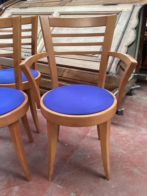 vergader-, feeststoelen, Huis en Inrichting, Stoelen, Ophalen, Gebruikt, Blauw, Hedendaagse