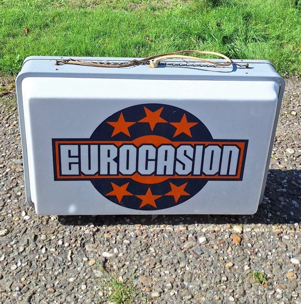 Grote vintage Citroën Eurocasion lichtbak, lichtreclame., Enlèvement, Utilisé, Table lumineuse ou lampe (néon)