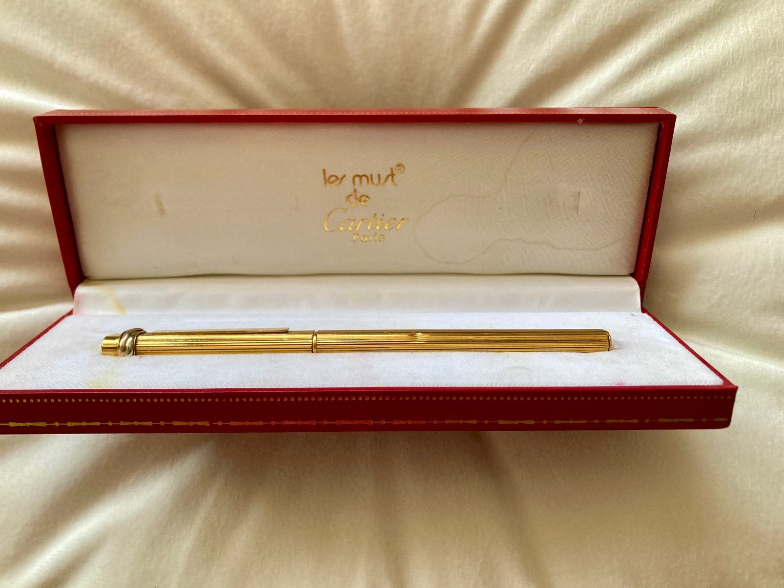 Stylo à bille CARTIER “les Must de Cartier”, Autres marques, Avec boîte, Enlèvement, Comme neuf