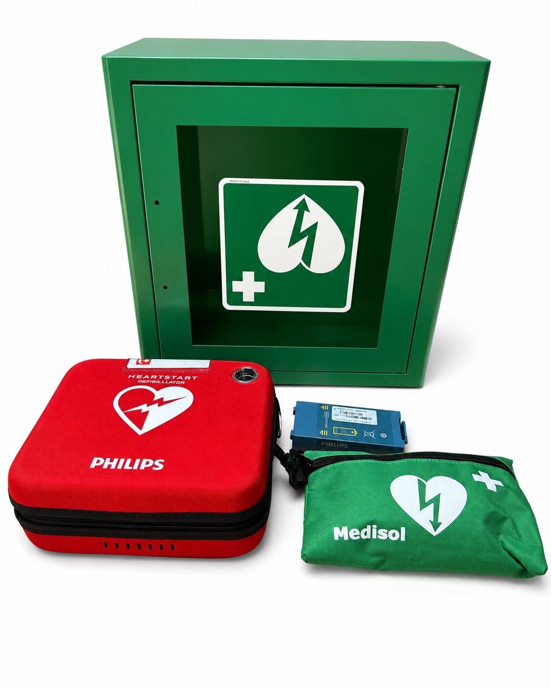 Philips HeartStart HS1 AED incl. kast en toebehoren, Enlèvement, Comme neuf