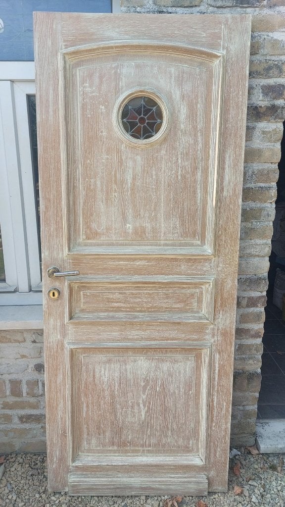 antieke binnendeuren met glasraampje, Ophalen, Gebruikt, Hout, Binnendeur