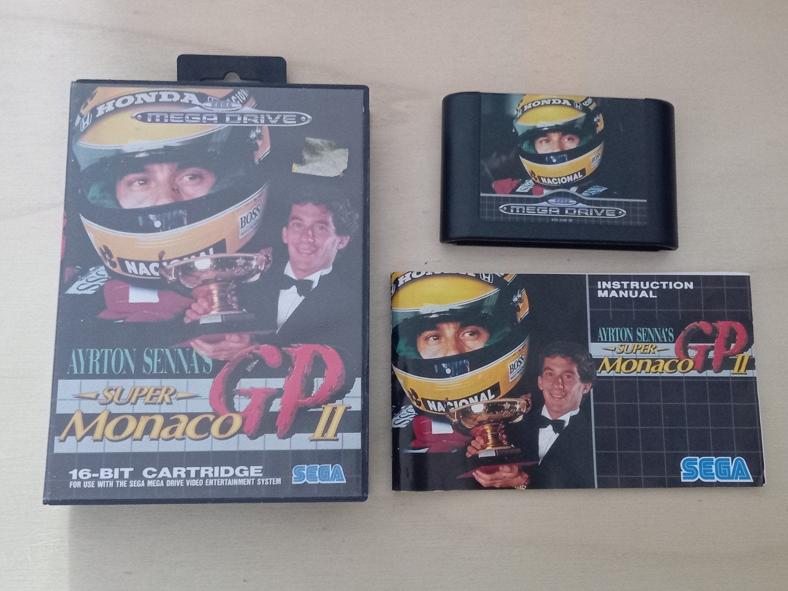 SEGA Mega Drive - Ayrton Senna's Super Monaco GP II complet, Enlèvement ou Envoi, 2 joueurs, Course et Pilotage, Utilisé