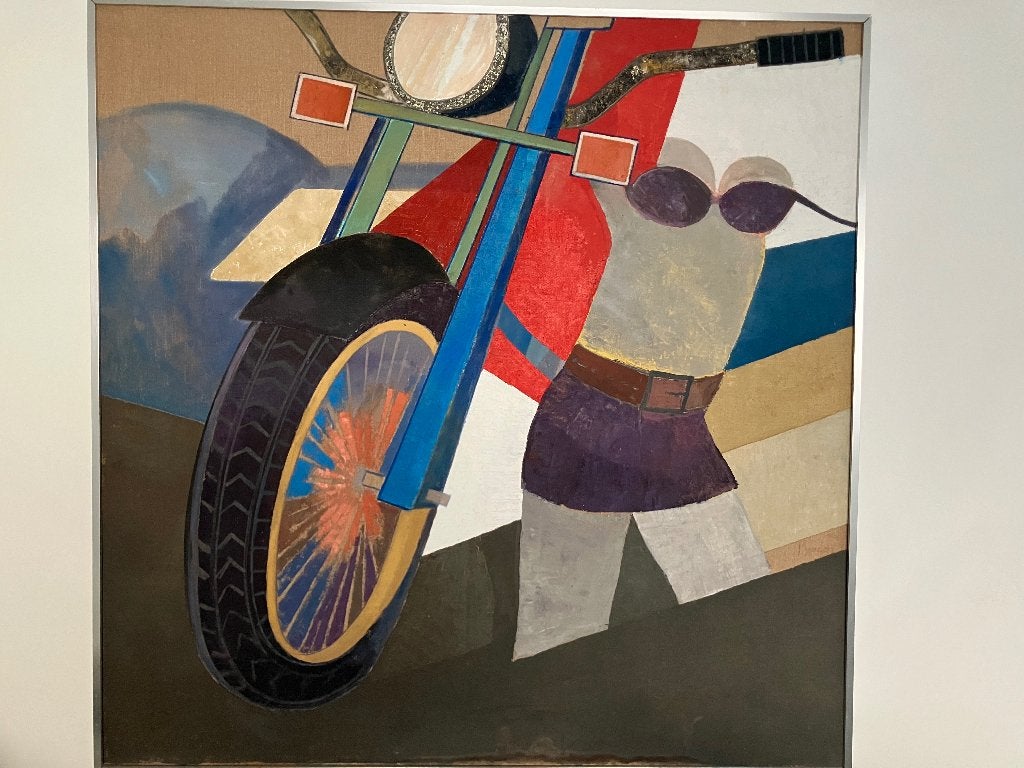 schilderij, Ophalen, Doek, Realistisch, Gesigneerd