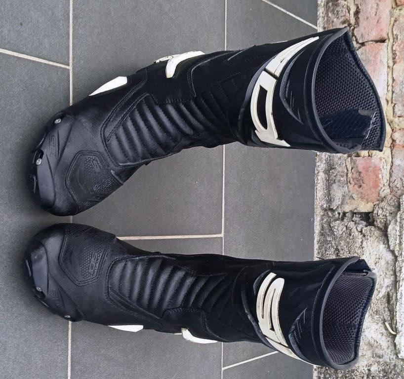 Bottes Moto SIDI noir/blanc 44 Vpereformer, Motos, Enlèvement, Seconde main, Hommes, Bottes