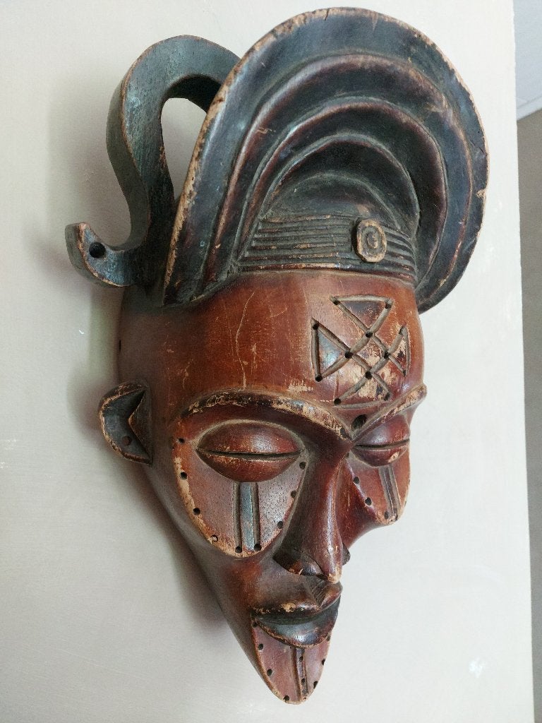 Masque Choke Mwana Pwo/Congo, Antiquités & Art, Enlèvement ou Envoi, Masque