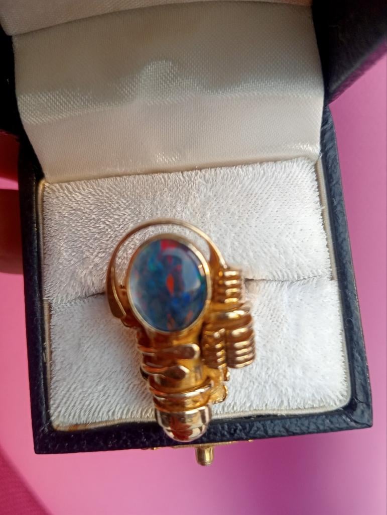 Unieke 18k — 21g gouden ring — Créateur Dameret — OpalenaTRL, Goud