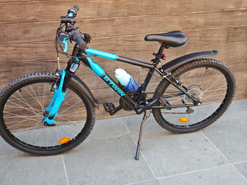 Rockrider ST500 24 inch MTB – blauw/zwart, Ophalen, Zo goed als nieuw