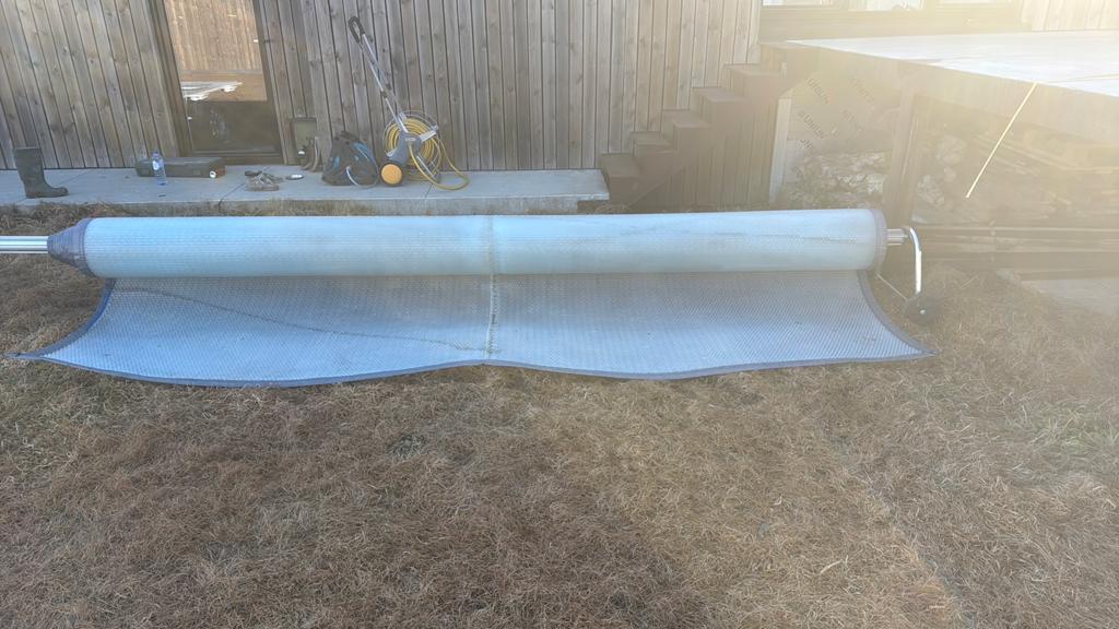 Bâche à bulle +enrouleur 11x4, Ophalen, Zo goed als nieuw