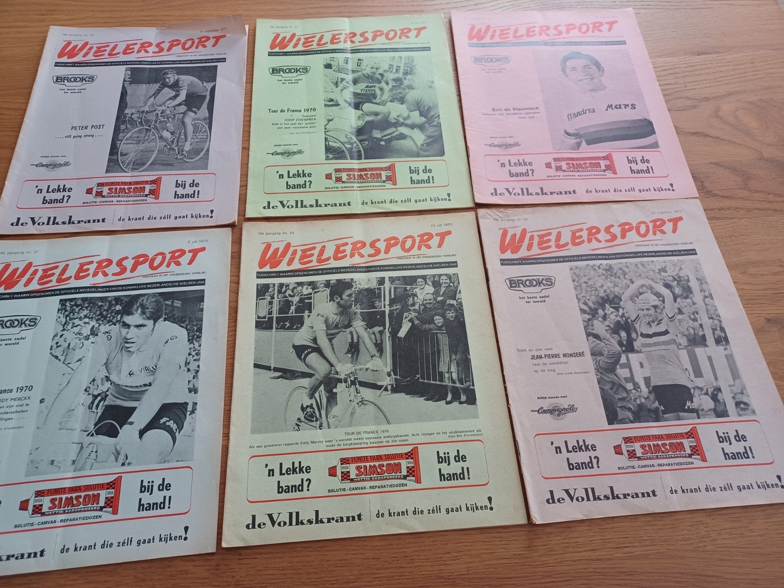 6 oude boekjes wielersport, Ophalen of Verzenden