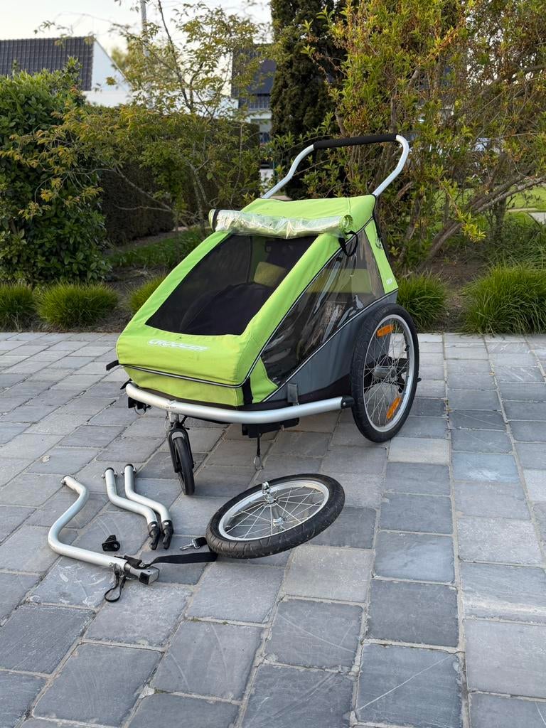 Fietskar Croozer for 2 kids, geen scheuren!, Fietsen en Brommers, Ophalen, Opvouwbaar, 80 kg of meer, Zo goed als nieuw