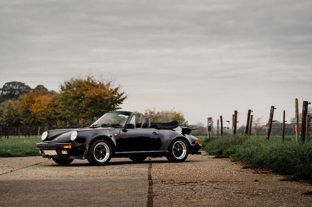 1988 Porsche 911 (930) Turbo Cabriolet, Auto's, 4 zetels, Achterwielaandrijving, Zwart, Cabriolet