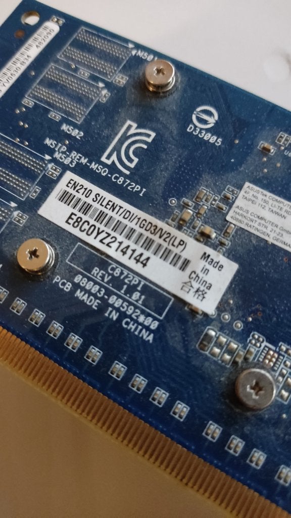 Nvidia Asus G210 silent GPU 1 GB, Gebruikt, PCI-Express 2, GDDR3, HDMI