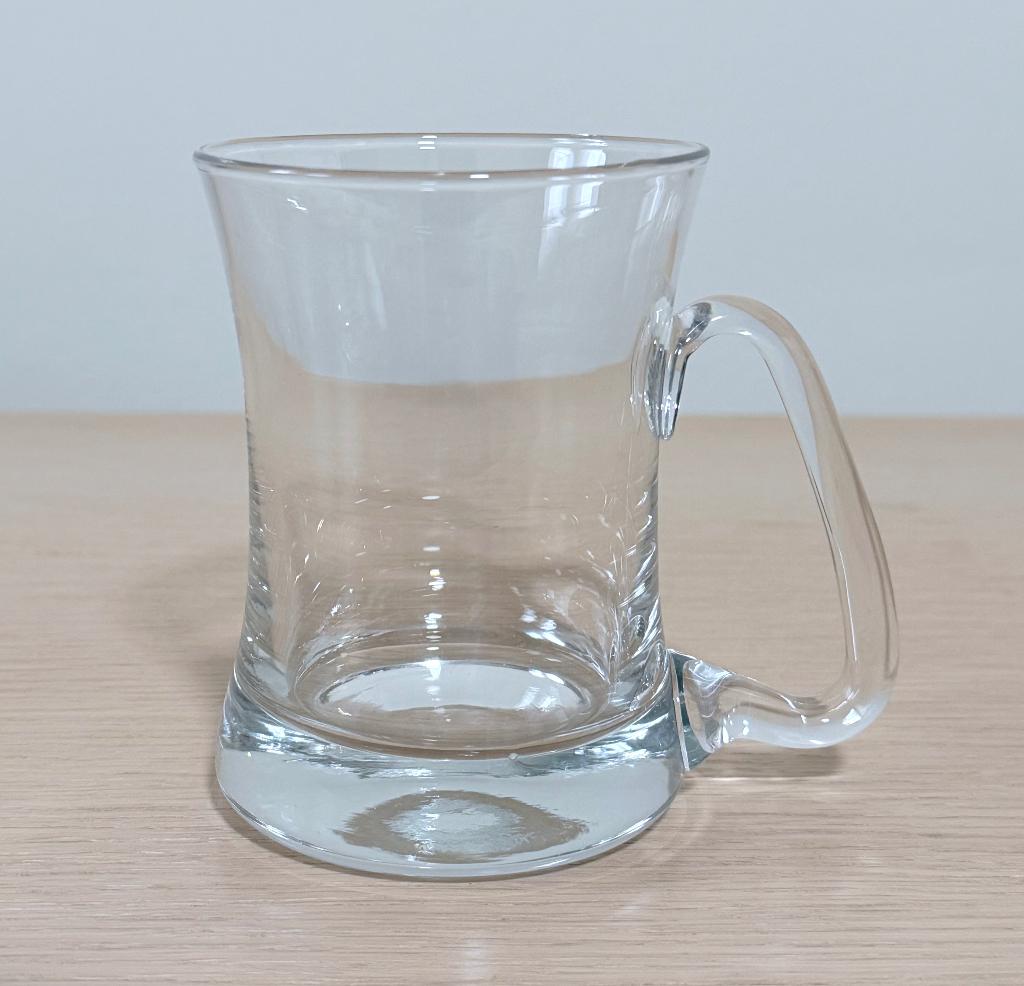 6 x vintage glazen mokken / Wellicht van het merk Luminarc, Ophalen of Verzenden, Zo goed als nieuw, Overige typen