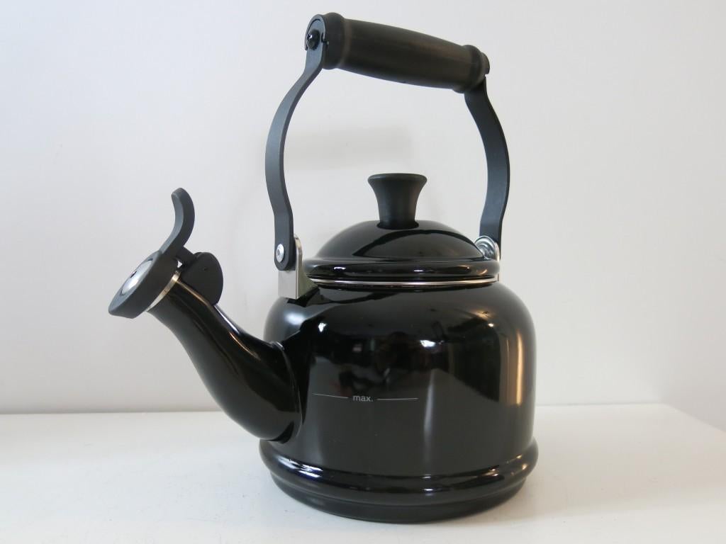 Bouilloire demi-sifflante Le Creuset, 1,1 l, noir ébène, Enlèvement ou Envoi, Utilisé