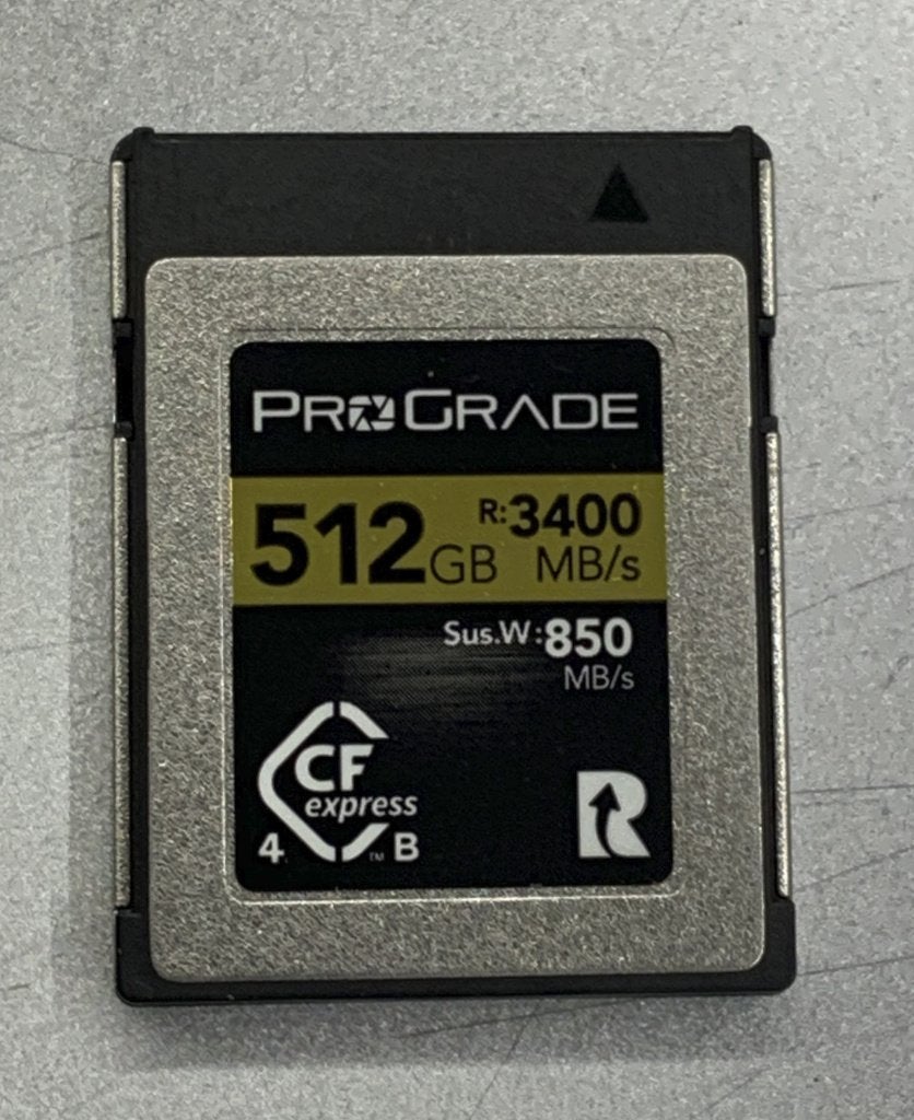 Prograde cf express 4.0 B 512 GB geheugenkaart als nieuw, CFexpress Type B, Geschikt voor Full HD video, Ophalen of Verzenden