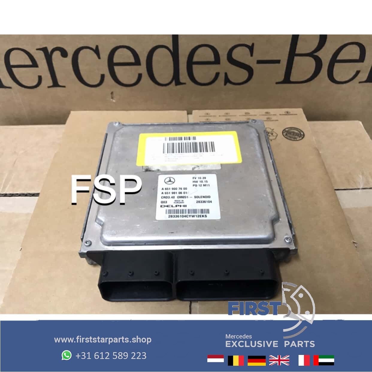 Mercedes Benz A6519007600 A6519010601 MOTOR ECU MODULE / COM, Auto-onderdelen, Elektronica en Kabels, Mercedes-Benz, Gebruikt