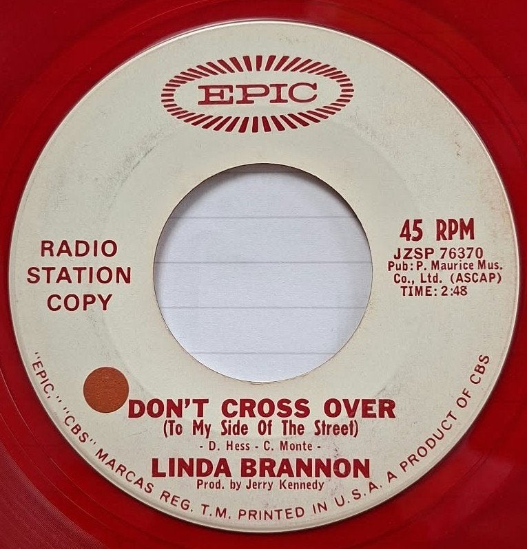 Linda Brannon – Don’t Cross Over * Popcorn Oldies *, CD & DVD, Enlèvement ou Envoi, 7 inch, Utilisé, Soul
