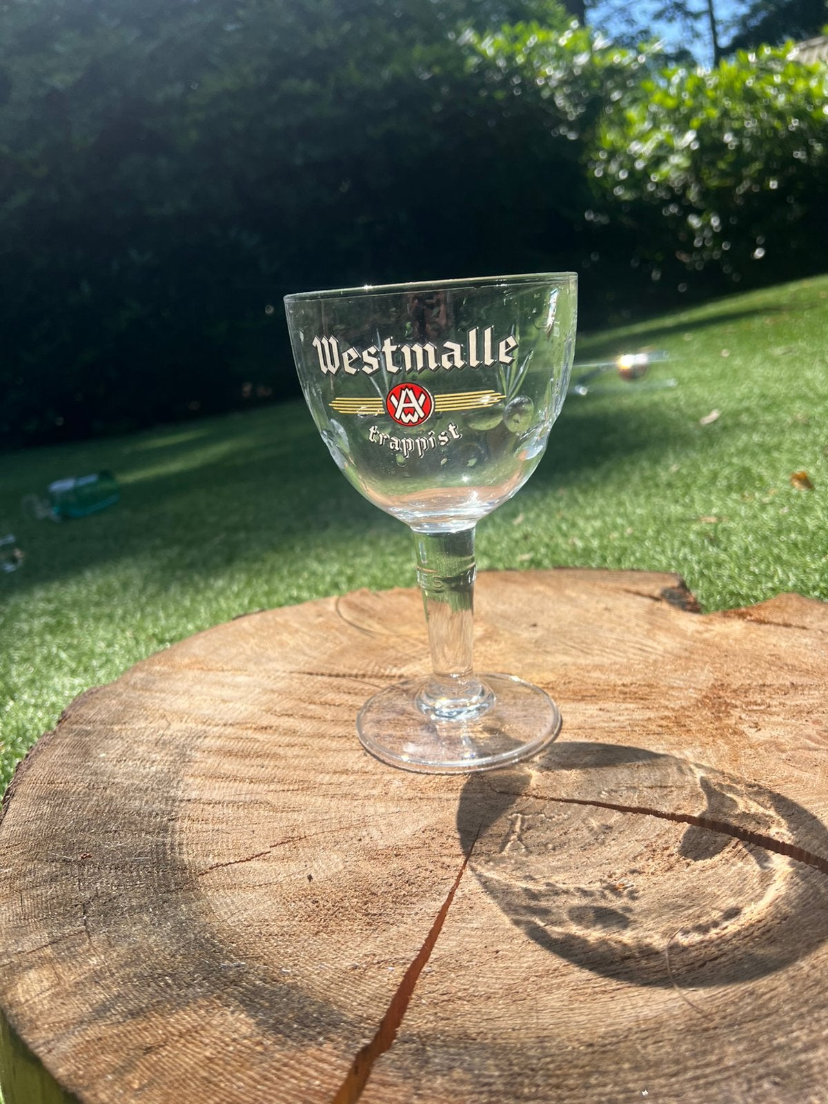 6 westmalle trappist glazen, Verzamelen, Ophalen of Verzenden, Zo goed als nieuw, Glas of Glazen
