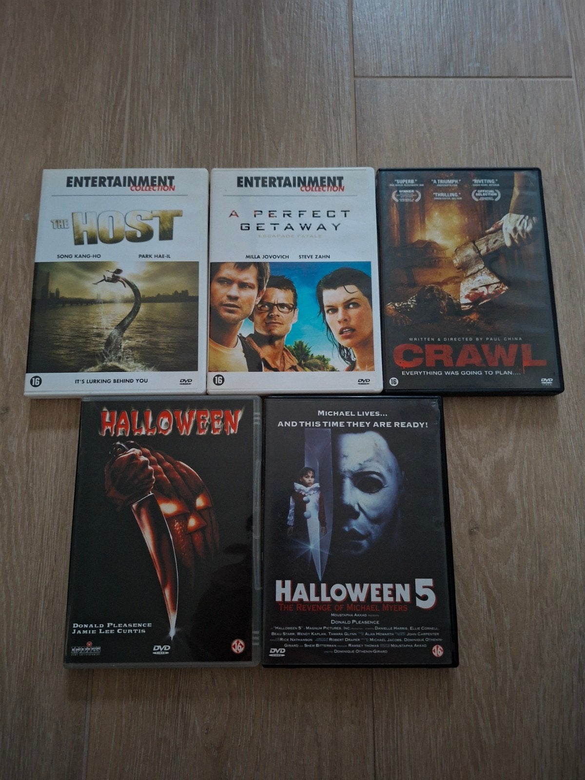 Mooie lot van 5 Horror / Thriller DVD's (Halloween 1 & 5, Th, Cd's en Dvd's, Ophalen of Verzenden, Nederlands, Thriller, Nederlands
