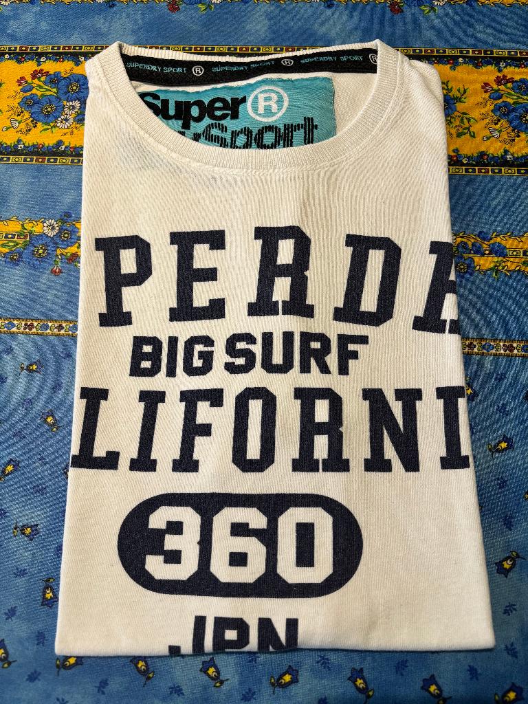 Wit T-shirt small van Superdry / uniseks, Ophalen, Wit, Zo goed als nieuw, Maat 46 (S) of kleiner