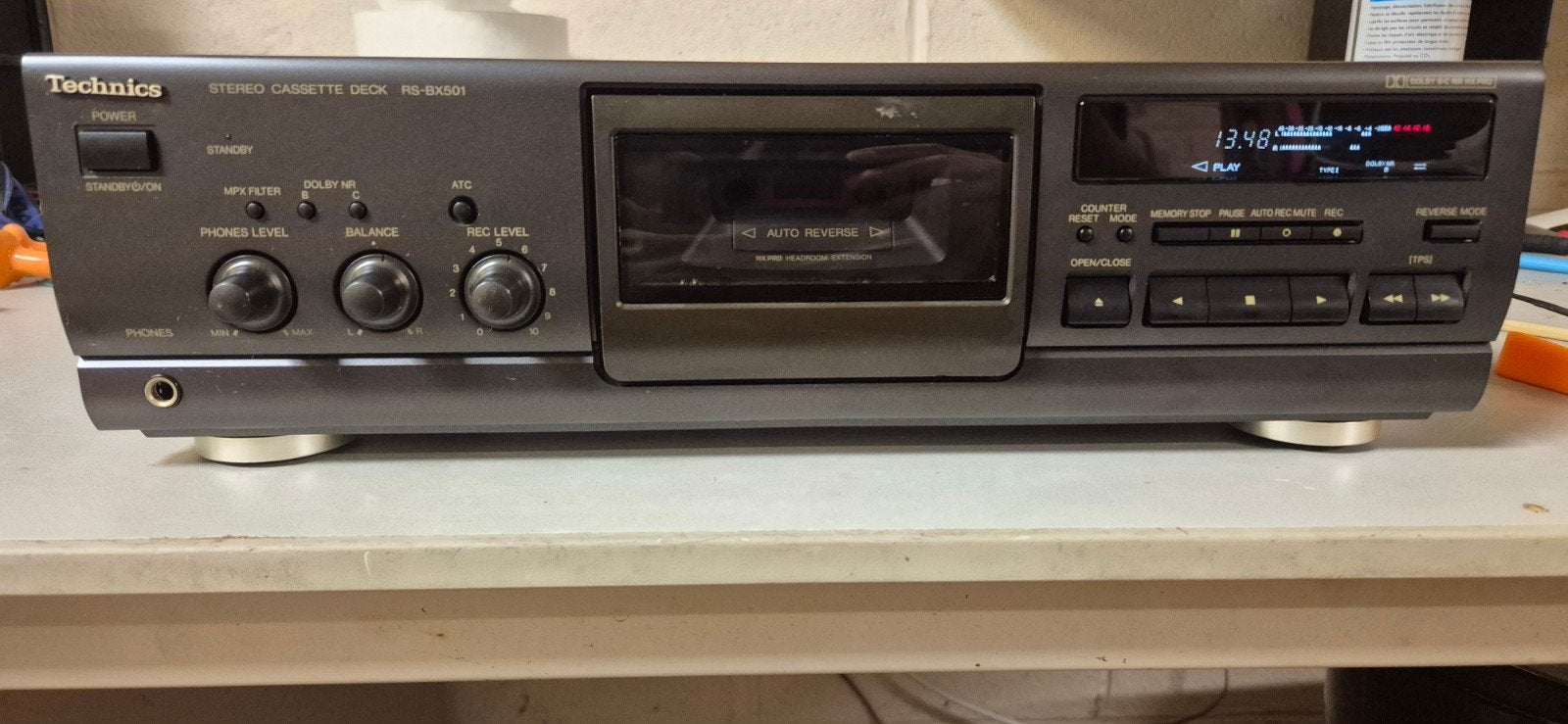 Technics deck RS-BX501, TV, Hi-fi & Vidéo, Decks cassettes, Enlèvement ou Envoi, Simple, Auto-reverse