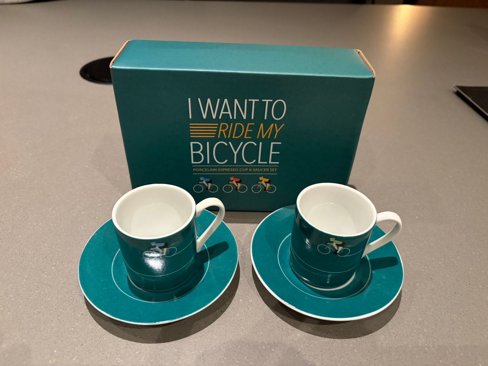 Nieuwe fiets espresso kopjes set - Leuk cadeau!, Overige merken, Vintage, Nieuw, Ophalen of Verzenden