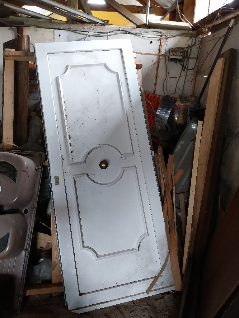 gratis pvc buitendeur, Ophalen, Kunststof, Gebruikt, 80 tot 100 cm