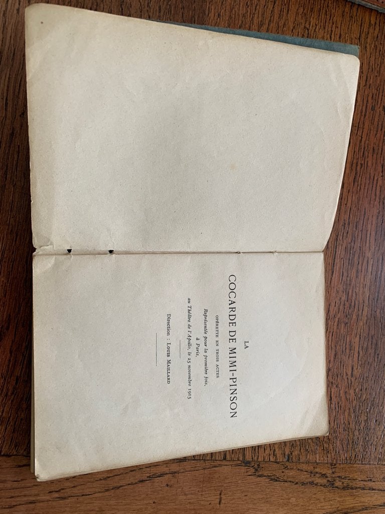 Livre ancien : La cocarde de Mimi-Pinson (1915), Antiquités & Art, Enlèvement ou Envoi, Maurice Ordonneau & Francis Gally