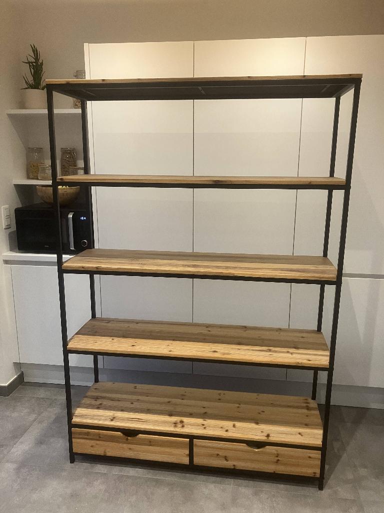 Wandrek / rek / wandmeubel / ladekast / kast te koop, Huis en Inrichting, Kasten | Wandmeubels, Ophalen, Met plank(en), Grenenhout