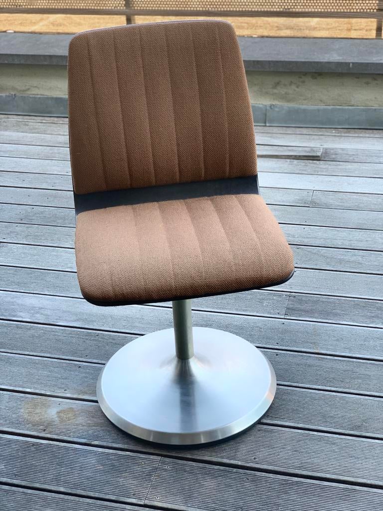 Fauteuil chaise - style tulipe vintage 70´, Vintage industriel, Brun, Enlèvement, Tissus
