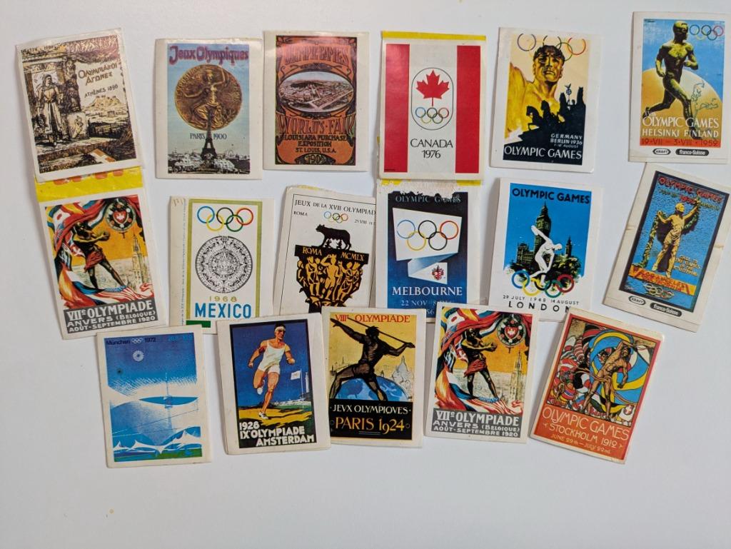 OLYMPISCHE SPELEN 17X STICKERS BIFI EN GEN.CHOCOLATE OLYMPIA, Verzenden
