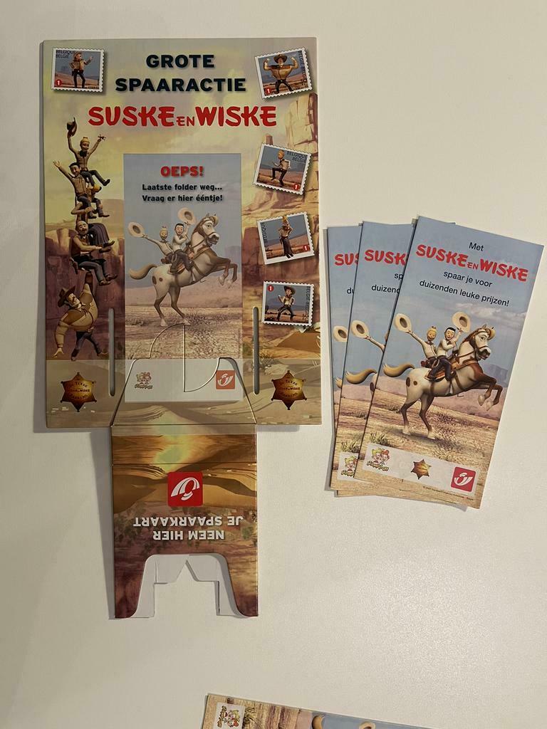 Suske en wiske display folderhouder texas rakkers post 2009, Enlèvement ou Envoi, Bob et Bobette, Neuf, Image, Affiche ou Autocollant