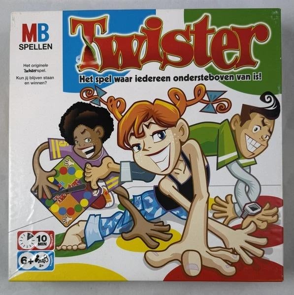 MB Twister Spel Partyspel gezelschapsspel spel, Hobby en Vrije tijd, Gezelschapsspellen | Bordspellen, Zo goed als nieuw, Een of twee spelers