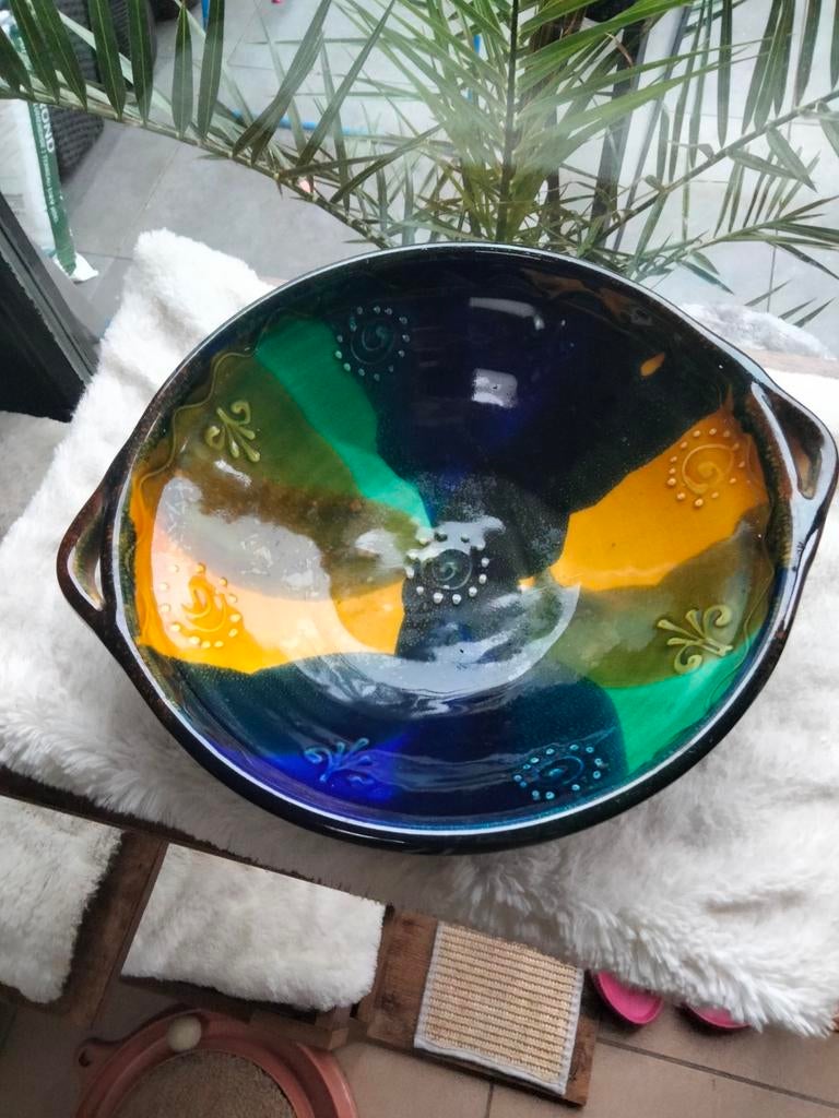 Mooie schaal keramiek.Bijzondere kleuren., Enlèvement