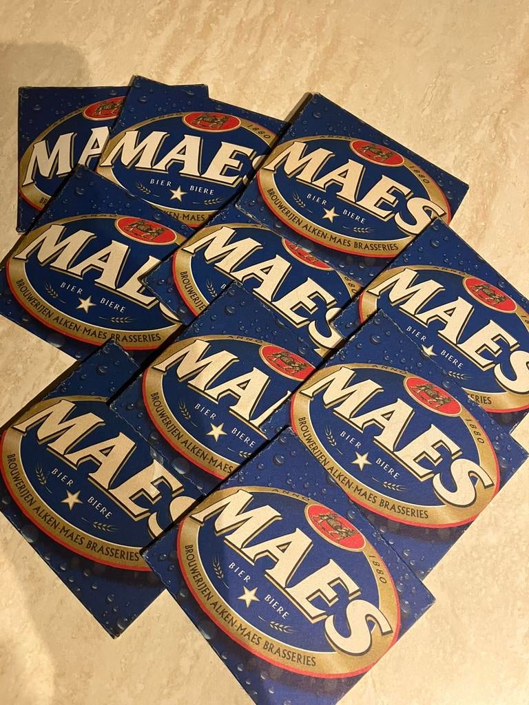 Lot 10 vintage bierviltjes ALKEN MAES., Ophalen of Verzenden, Zo goed als nieuw