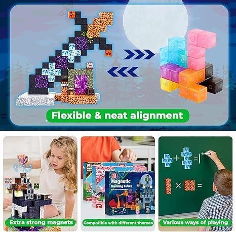 Minecraft | Blocs magnétiques | 150 pièces | FREE LEV, Neuf, Autres marques, -, Envoi