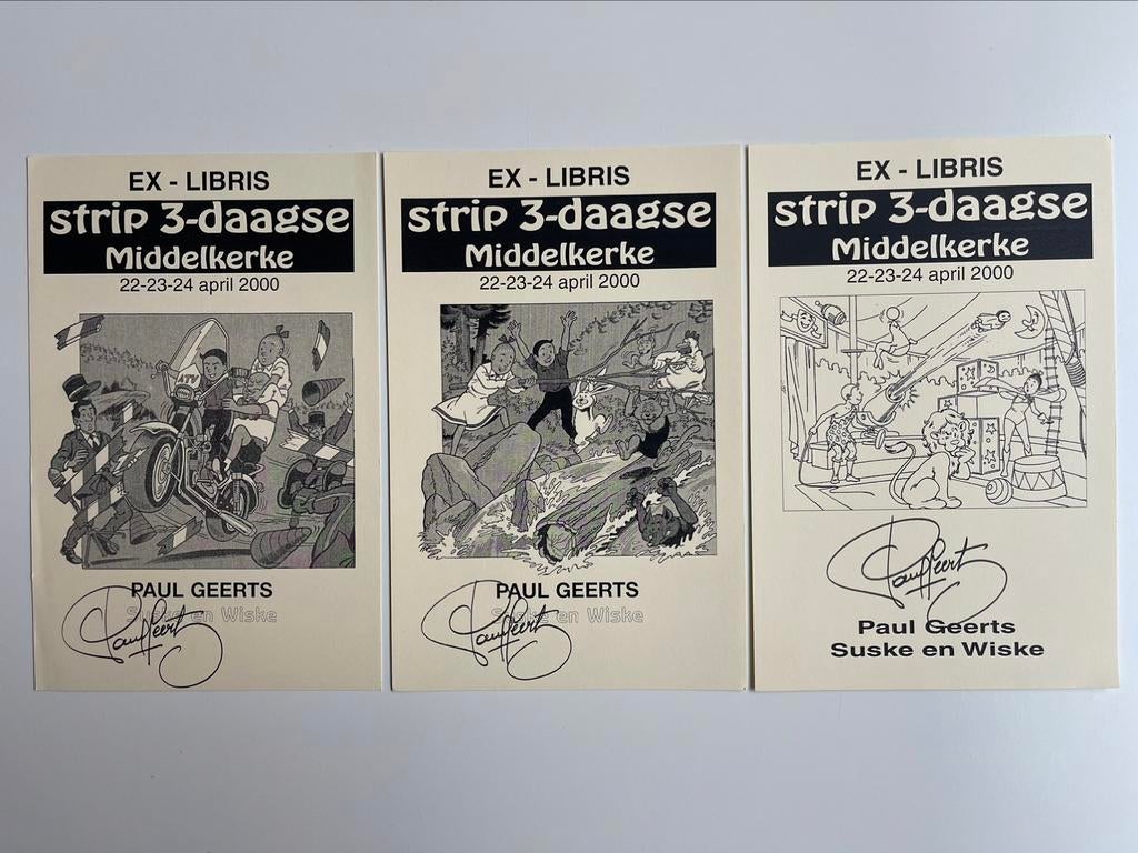 Gesigneerd set Librissen Suske en Wiske middelkerke L58, Verzamelen, Ophalen of Verzenden, Suske en Wiske