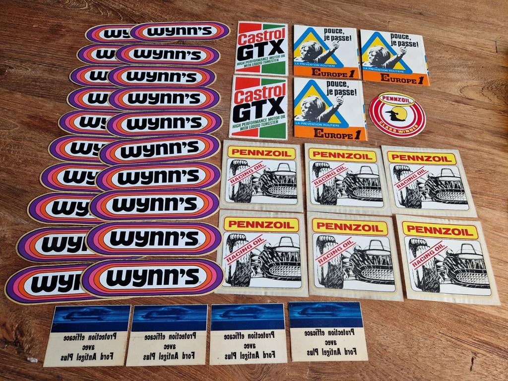Vintage auto gerelateerde stickers, Collections, Enlèvement ou Envoi, Comme neuf