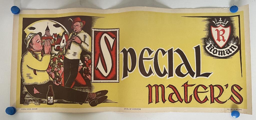 Affiche publicitaire bières Roman Audenarde - Mater, Collections, Marques de bière, Enlèvement ou Envoi