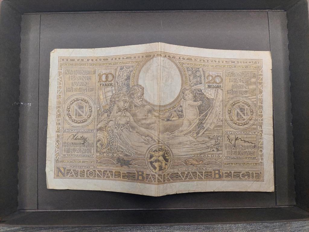 100 Belgische frank van 1938, Postzegels en Munten, Munten en Bankbiljetten | Verzamelingen, Ophalen of Verzenden, Bankbiljetten