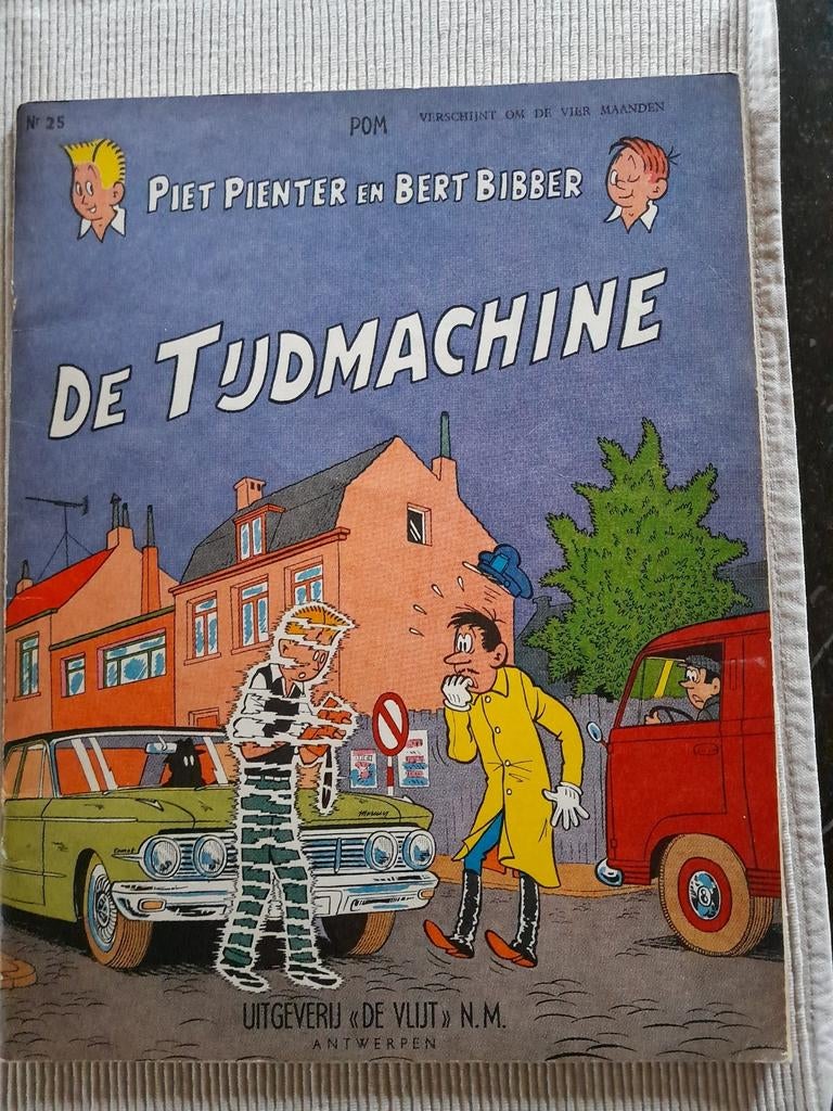 Piet Pienter en Bert Bibber , de tijdmachine (eerste druk), Boeken, Eén stripboek, Ophalen of Verzenden, Gelezen, POM