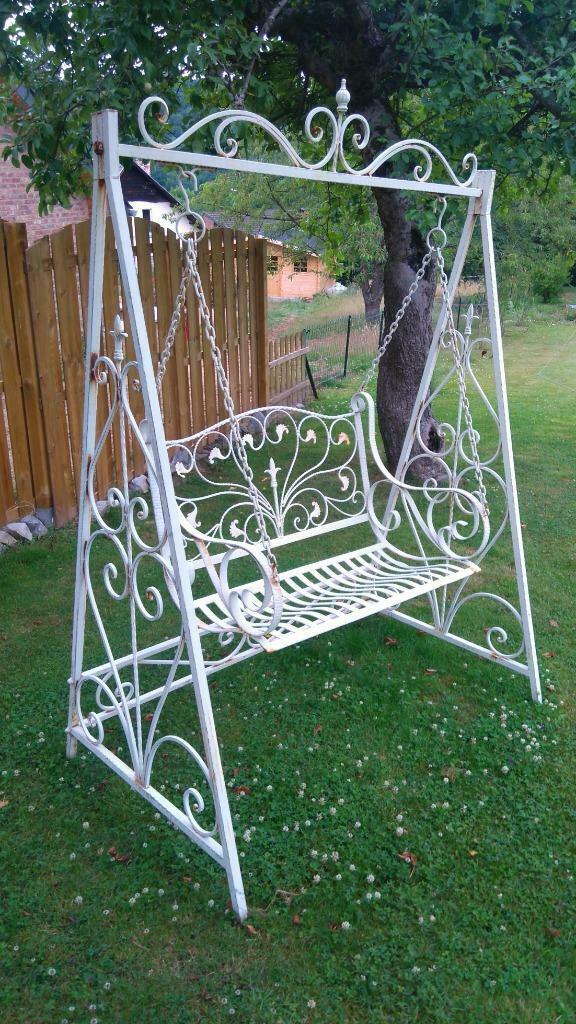 Banc de jardin en fer forgé (balancelle,3 coloris), Jardin & Terrasse, Ensembles de jardin, Enlèvement ou Envoi, Neuf, Autres matériaux