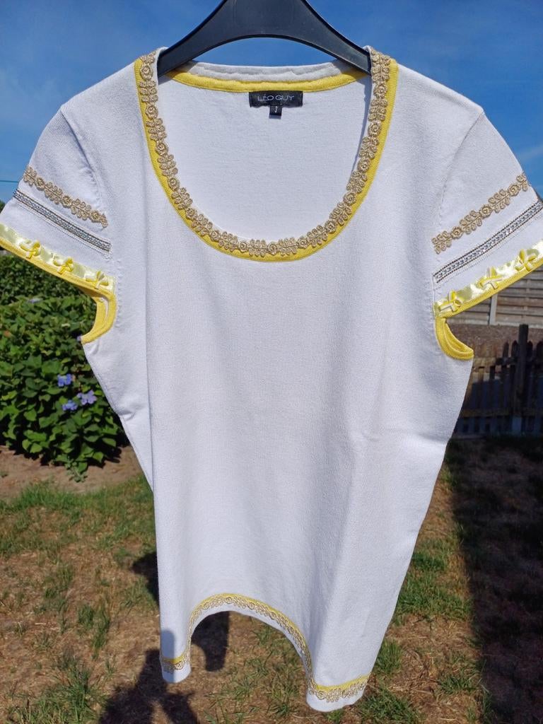 Leo en Guy truitje  WIT ., Kleding | Dames, Ophalen, Zo goed als nieuw, Wit