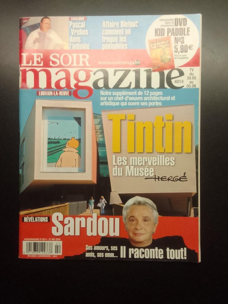 Le soir magazine TINTIN Les merveilles du musée HERGE 2009, Livres, Enlèvement ou Envoi, Utilisé