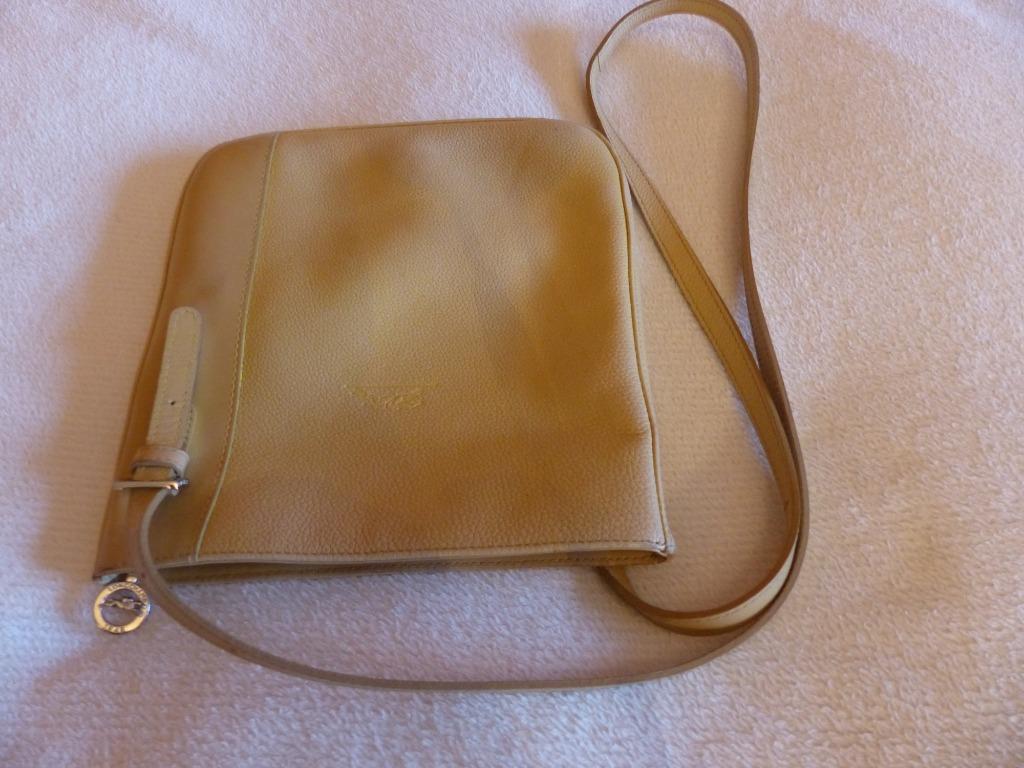 Sac en cuir Longchamp, Enlèvement ou Envoi, Comme neuf, Jaune, Sac à bandoulière
