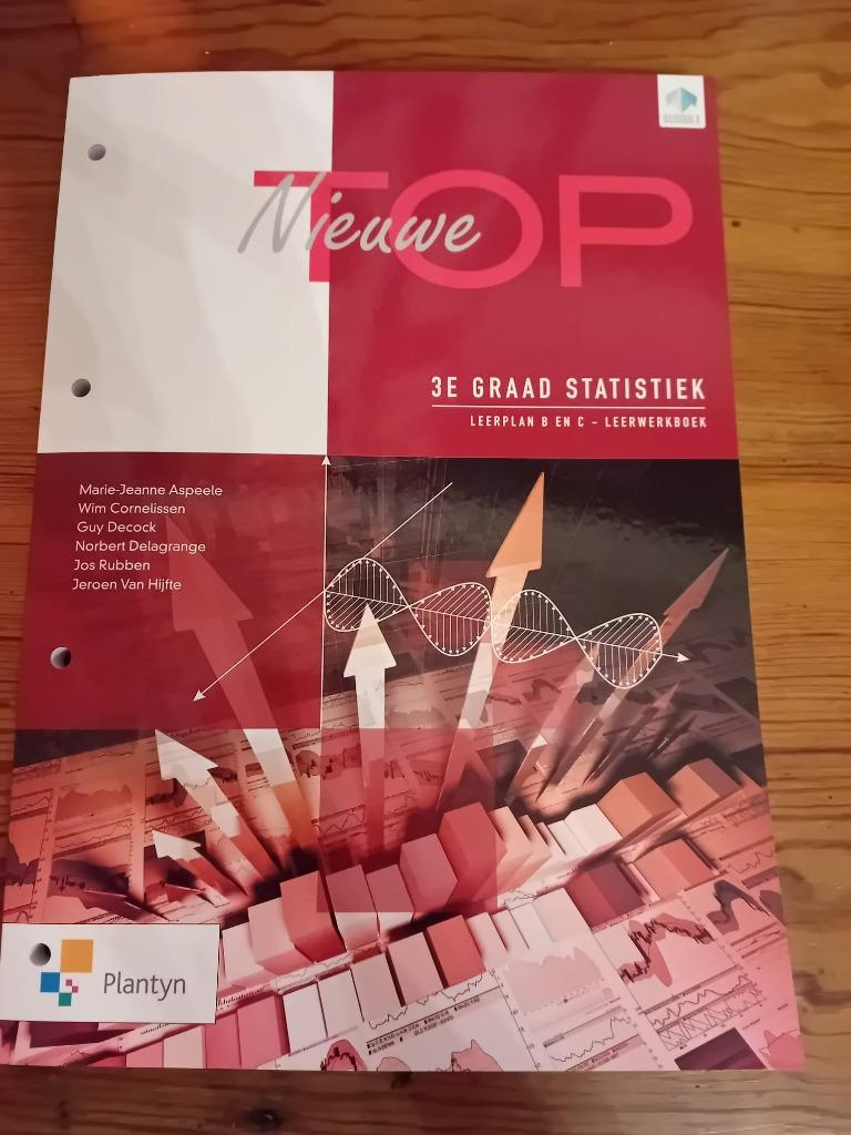 Nieuwe TOP 3e gr. statistiek, leerplan B en C, leerwerkboek, Boeken, Ophalen, Wiskunde A, Nieuw, Pelckmans