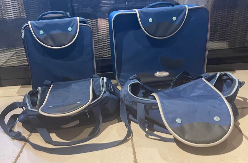 Blauwe kinderkoffers set samsonite (sammies), Handtassen en Accessoires, Tassen | Reistassen en Weekendtassen, Gebruikt, Blauw