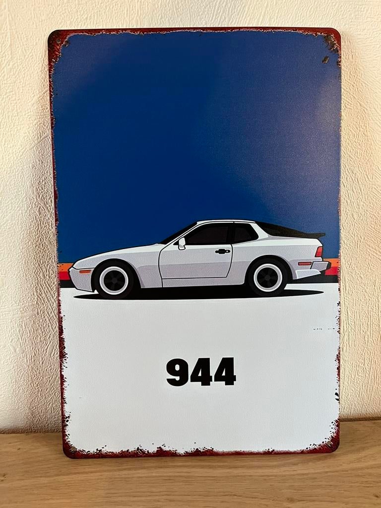 Porsche 944 metalen plaat, Auto diversen, Auto-accessoires, Ophalen of Verzenden, Zo goed als nieuw