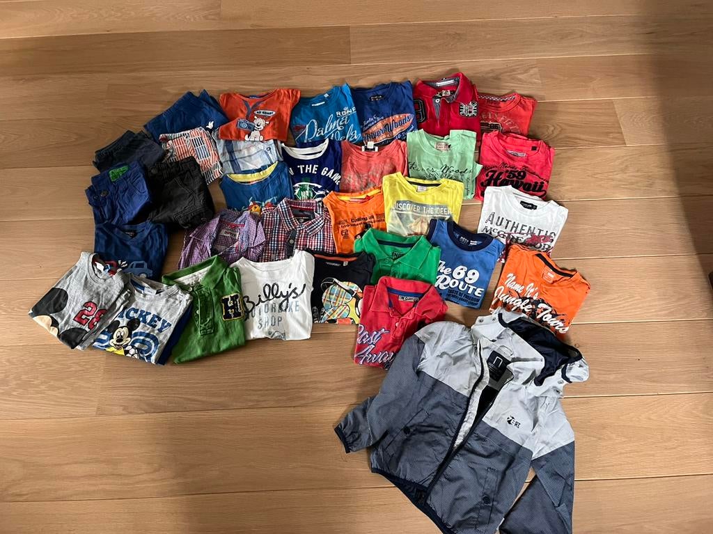 Jongenspakket maat 104, 35 stuks (River Woods, Tommy, …), Ophalen, Gebruikt, Maat 104